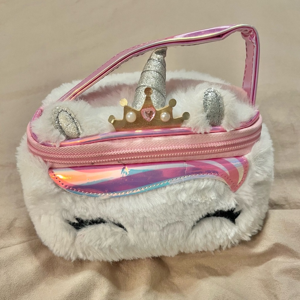 Unicorn Travel Set Girls Sleepover Bundle Claire’s Backpack Duffel and Gloves